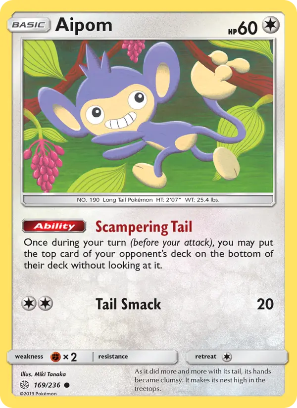 Aipom — Cosmic Eclipse card #169