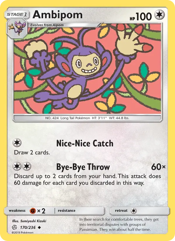 Ambipom — Cosmic Eclipse card #170