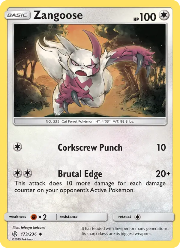 Zangoose — Cosmic Eclipse card #173