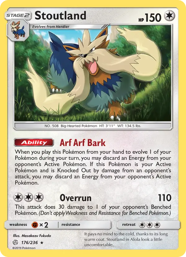 Stoutland — Cosmic Eclipse card #176