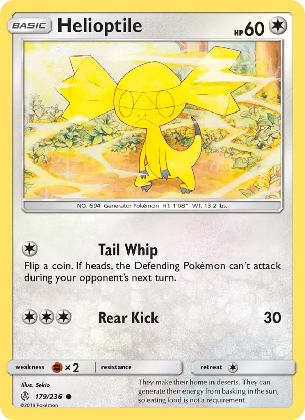 Helioptile — Cosmic Eclipse card #179