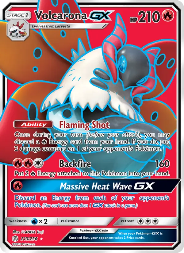 Volcarona GX — Cosmic Eclipse card #213