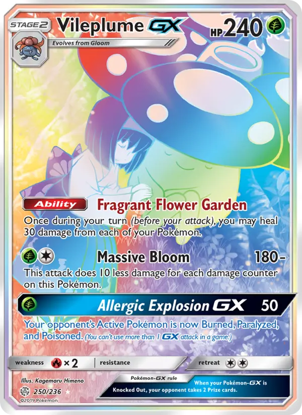Vileplume GX — Cosmic Eclipse card #250