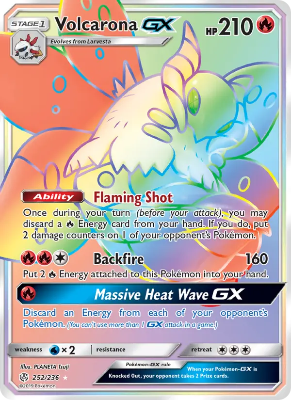 Volcarona GX — Cosmic Eclipse card #252