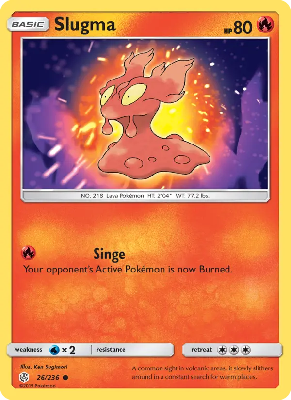 Slugma — Cosmic Eclipse card #26