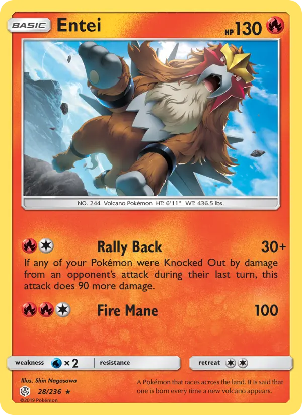 Entei — Cosmic Eclipse card #28