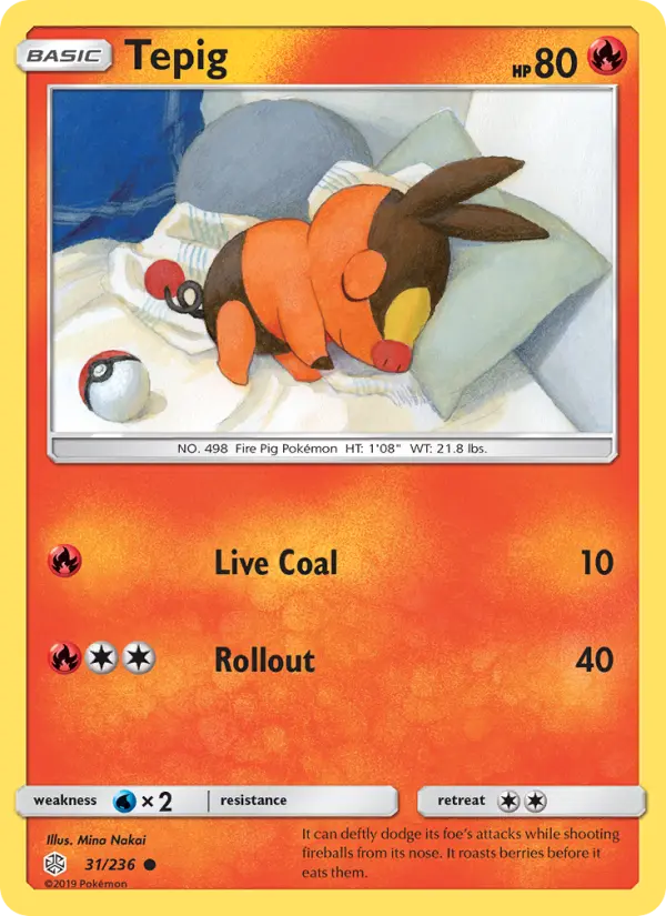 Tepig — Cosmic Eclipse card #31