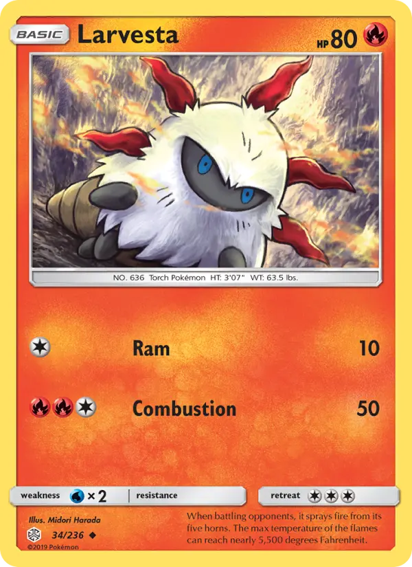 Larvesta — Cosmic Eclipse card #34