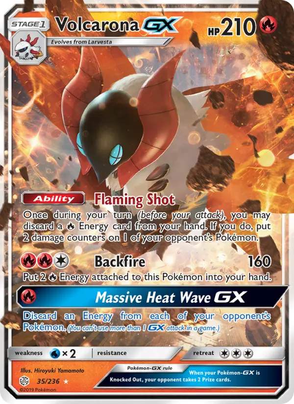 Volcarona GX — Cosmic Eclipse card #35