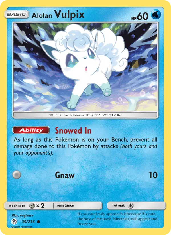 Alolan Vulpix — Cosmic Eclipse card #39