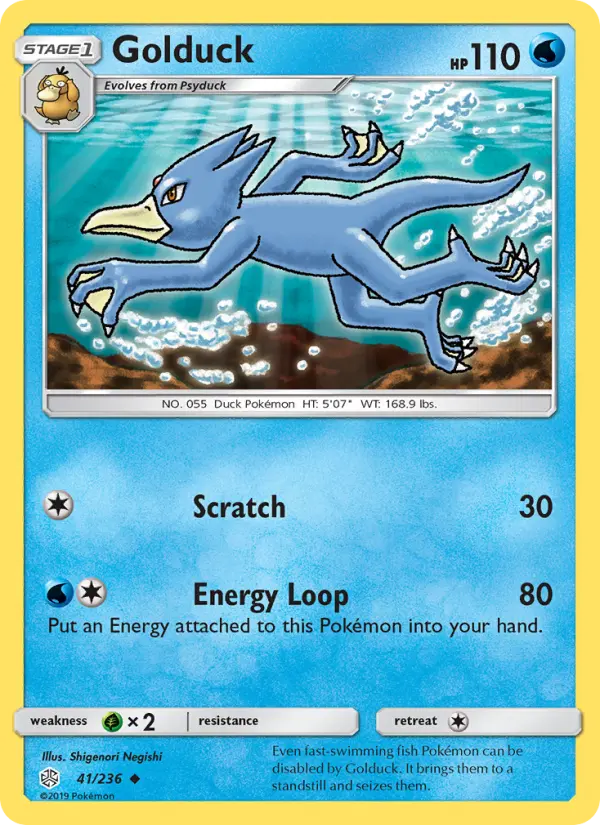 Golduck — Cosmic Eclipse card #41