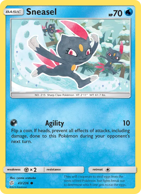 Sneasel — Cosmic Eclipse card #43