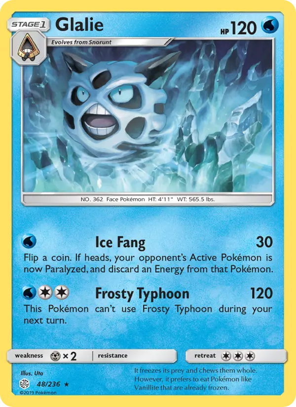 Glalie — Cosmic Eclipse card #48