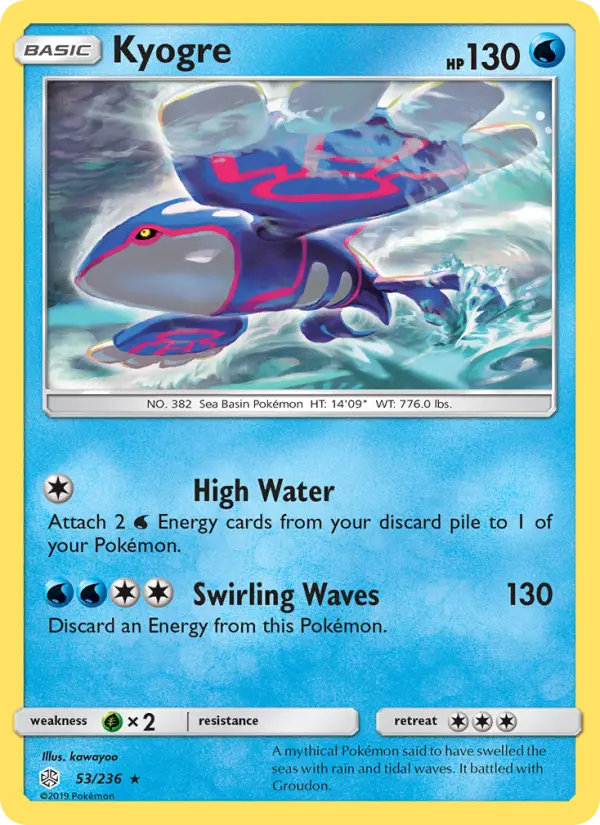 Kyogre — Cosmic Eclipse card #53