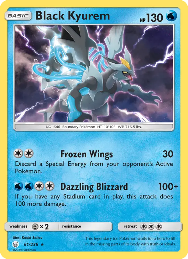 Black Kyurem — Cosmic Eclipse card #61