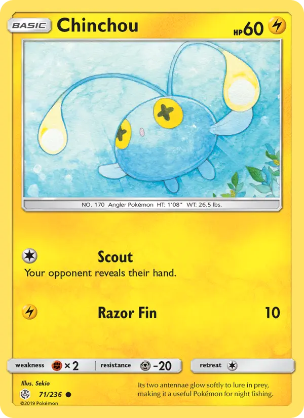 Chinchou — Cosmic Eclipse card #71