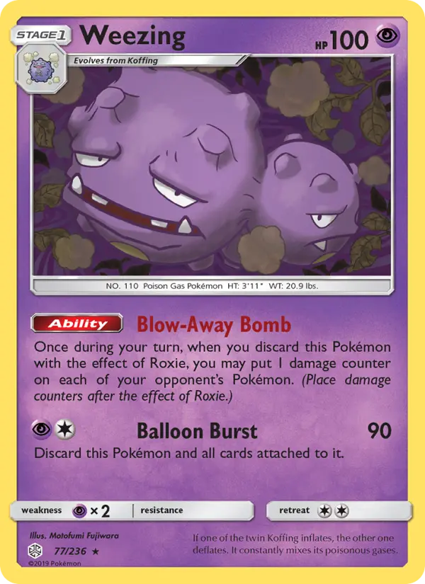 Weezing — Cosmic Eclipse card #77