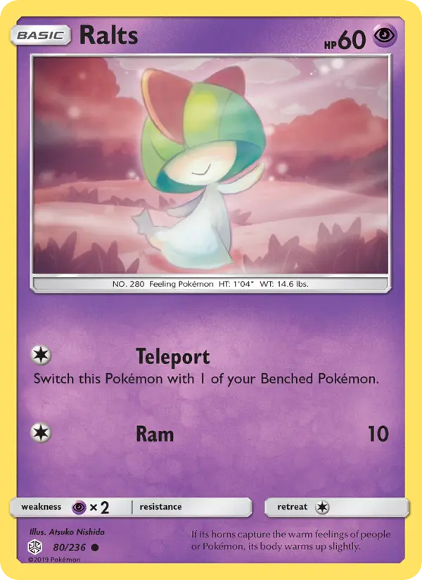 Ralts — Cosmic Eclipse card #80