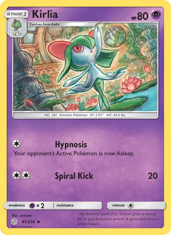 Kirlia — Cosmic Eclipse card #81