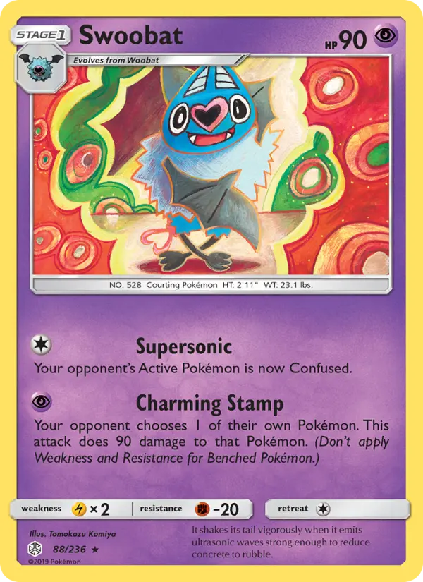 Swoobat — Cosmic Eclipse card #88
