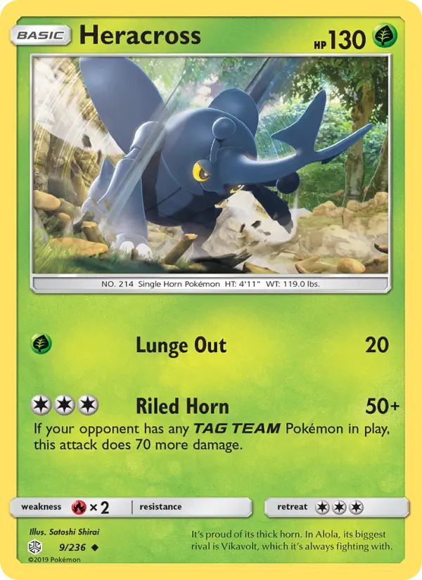 Heracross — Cosmic Eclipse card #9