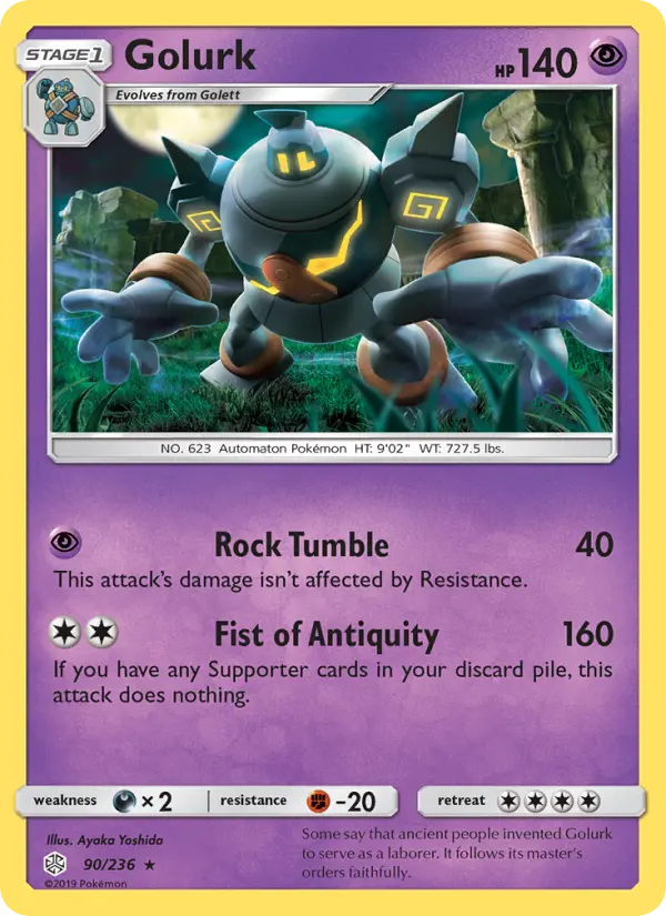 Golurk — Cosmic Eclipse card #90