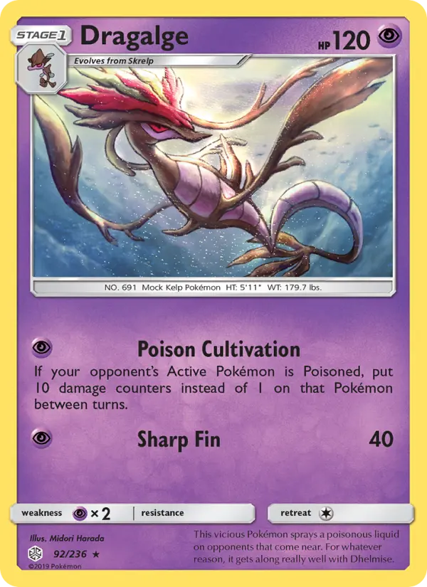 Dragalge — Cosmic Eclipse card #92