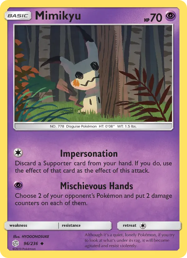 Mimikyu — Cosmic Eclipse card #96