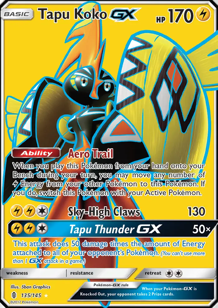 Tapu Koko GX — Guardians Rising card #135