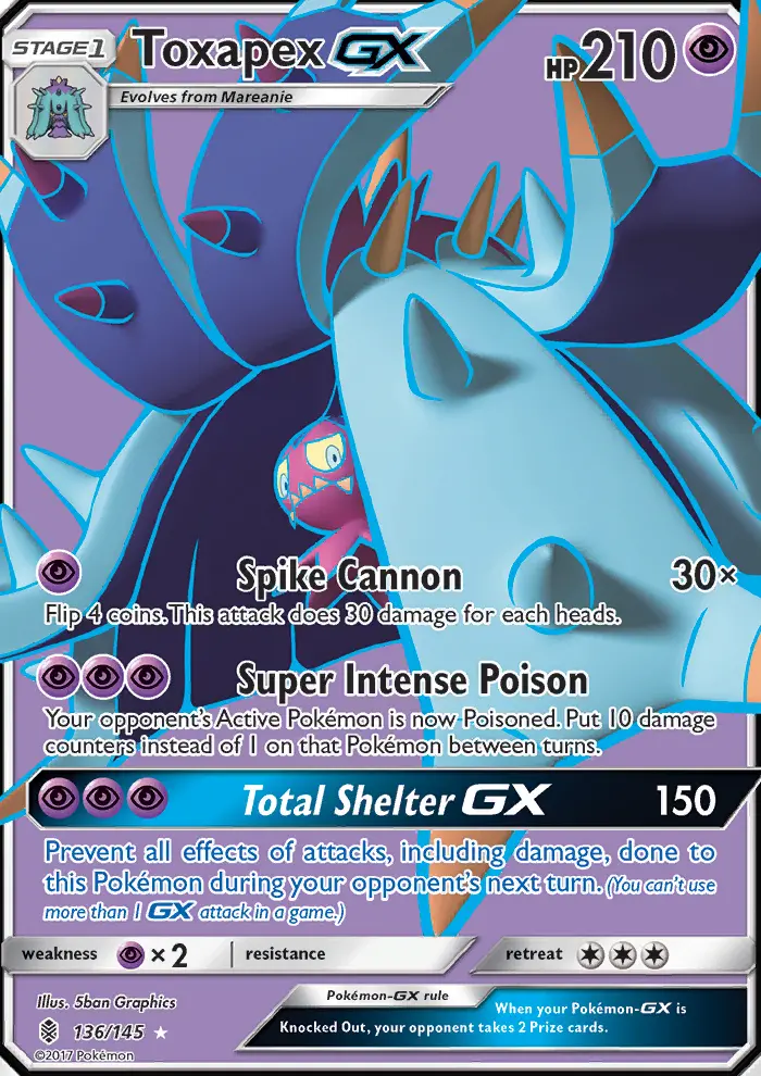 Toxapex GX — Guardians Rising card #136