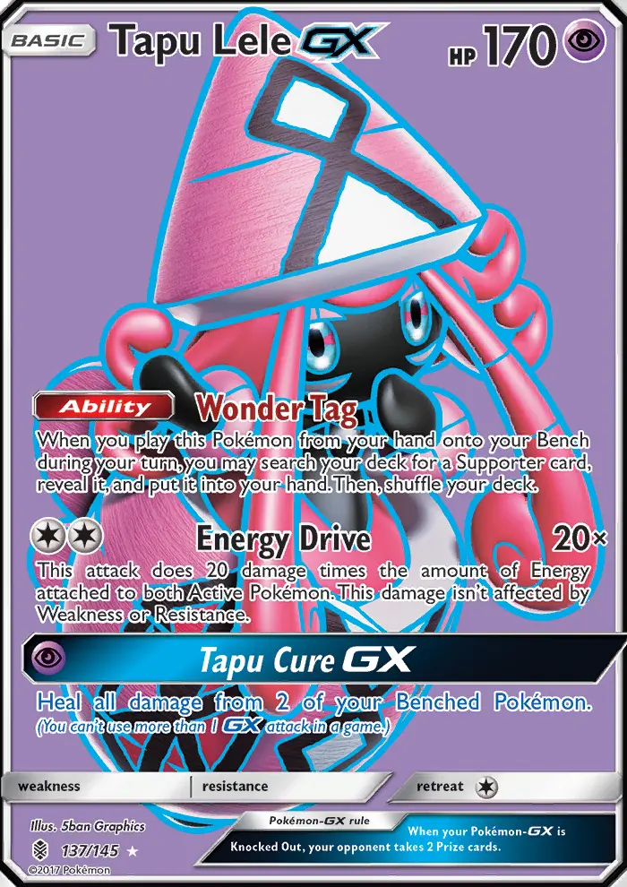 Tapu Lele GX — Guardians Rising card #137