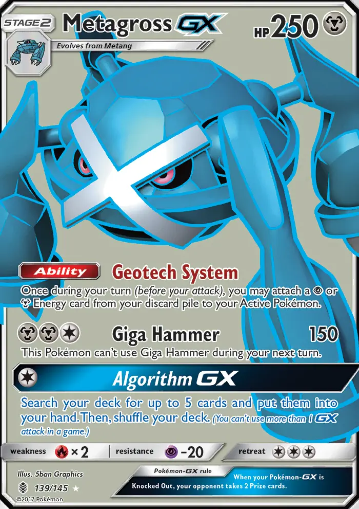 Metagross GX — Guardians Rising card #139
