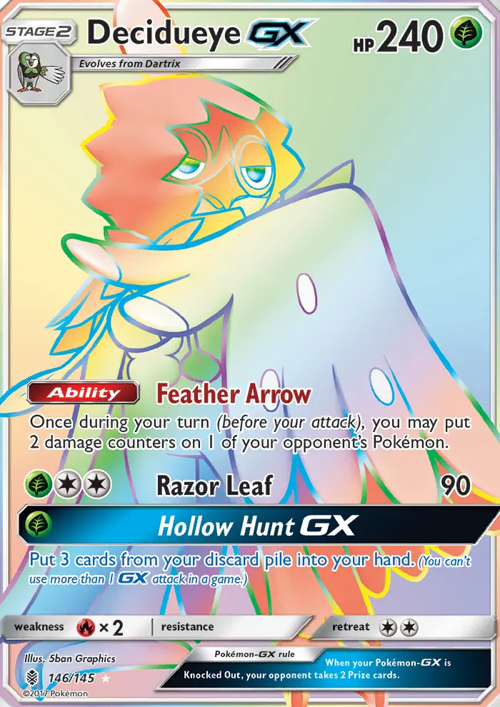 Decidueye GX — Guardians Rising card #146