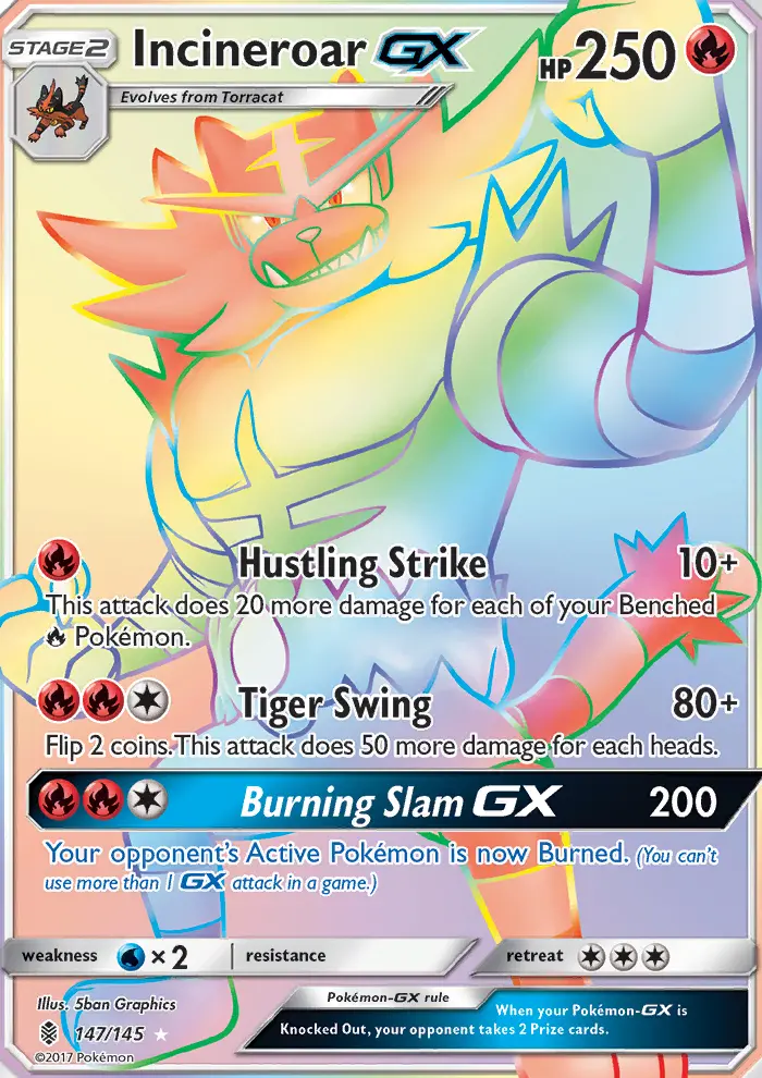 Incineroar GX — Guardians Rising card #147