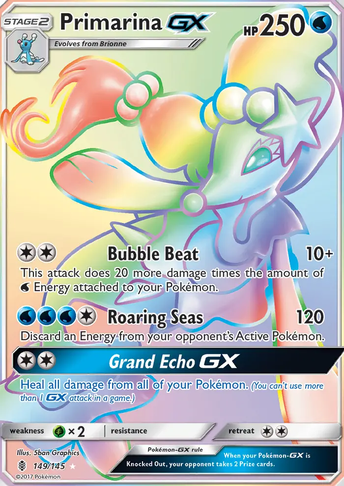 Primarina GX — Guardians Rising card #149