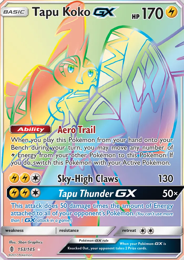 Tapu Koko GX — Guardians Rising card #153