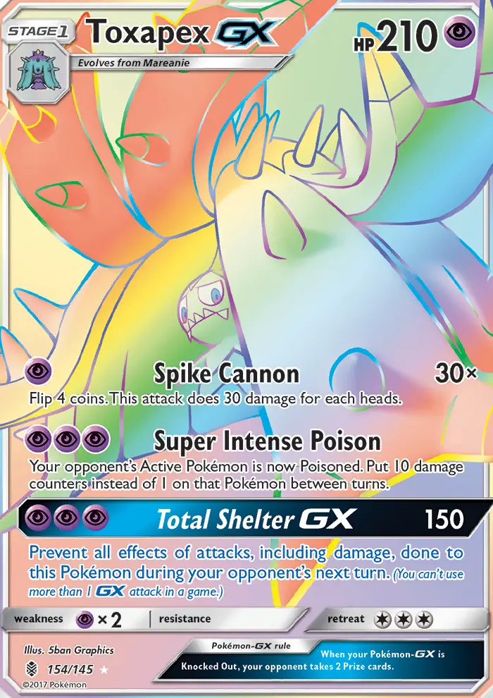 Toxapex GX — Guardians Rising card #154
