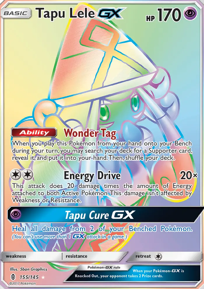 Tapu Lele GX — Guardians Rising card #155