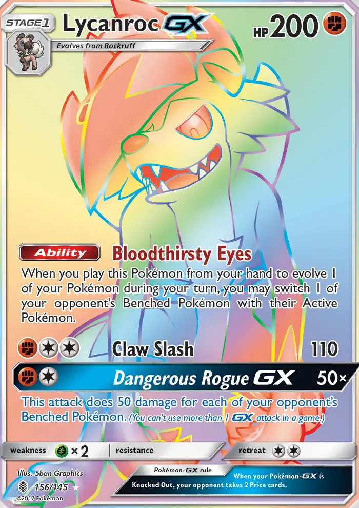 Lycanroc GX — Guardians Rising card #156