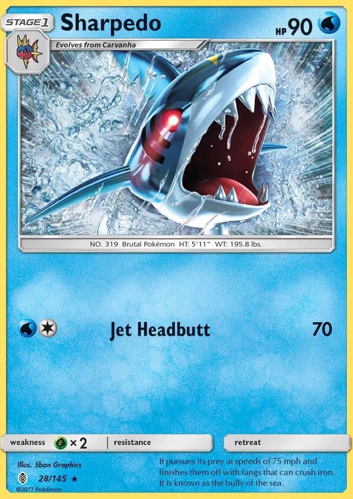 Sharpedo — Guardians Rising card #28