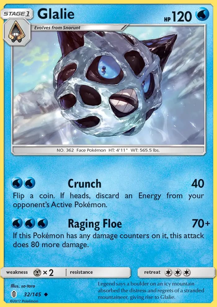 Glalie — Guardians Rising card #32