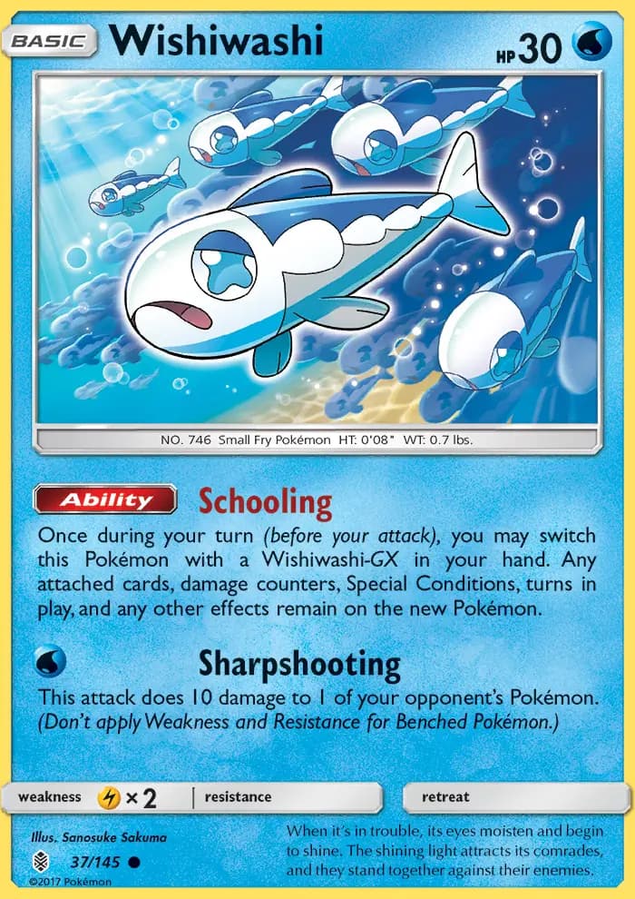 Wishiwashi — Guardians Rising card #37
