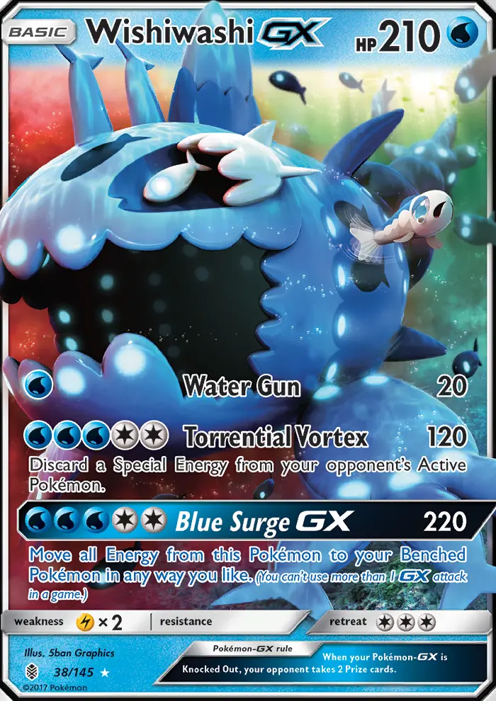 Wishiwashi GX — Guardians Rising card #38