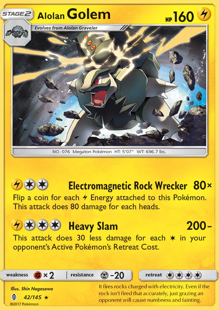 Alolan Golem — Guardians Rising card #42