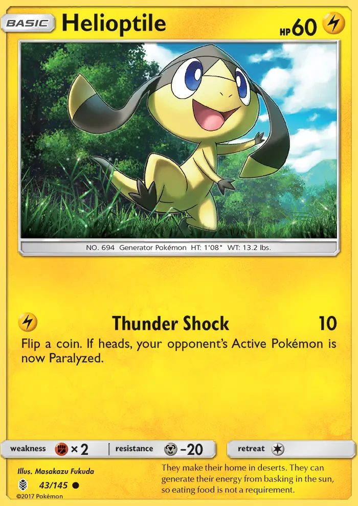 Helioptile — Guardians Rising card #43