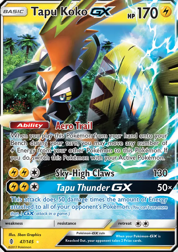 Tapu Koko GX — Guardians Rising card #47