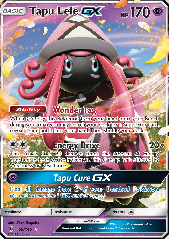Tapu Lele GX — Guardians Rising card #60