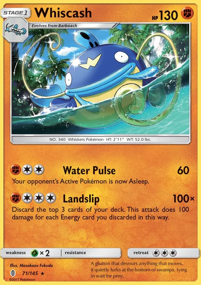 Whiscash — Guardians Rising card #71