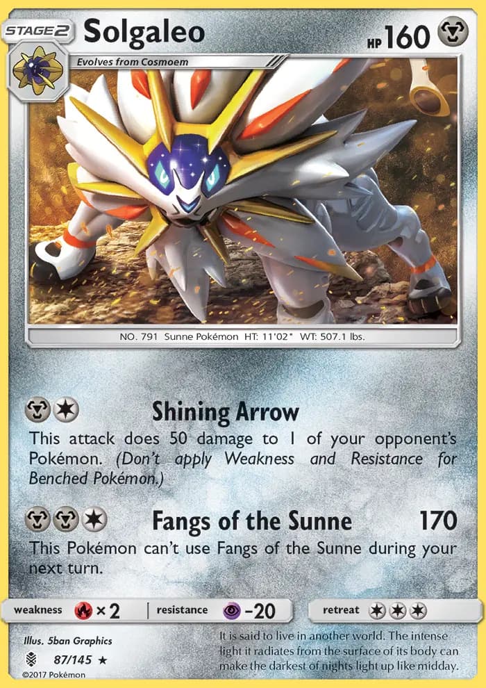 Solgaleo — Guardians Rising card #87