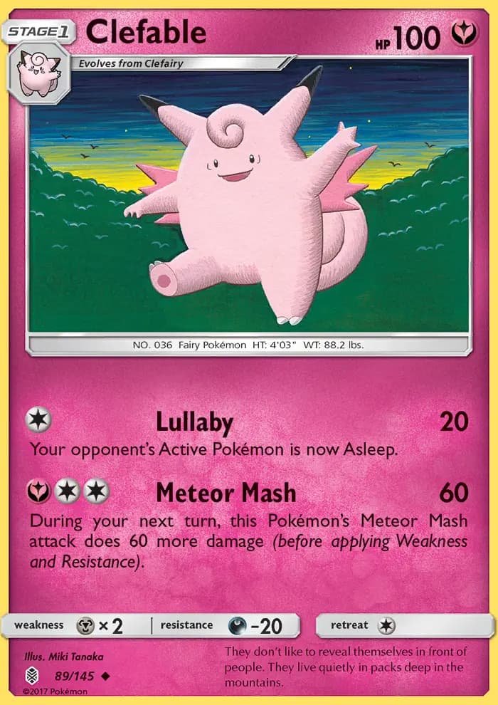 Clefable — Guardians Rising card #89